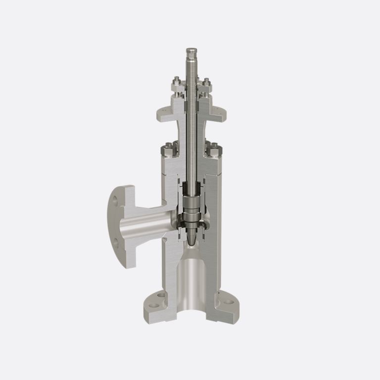 Corner Control Valve with Flanged Connection