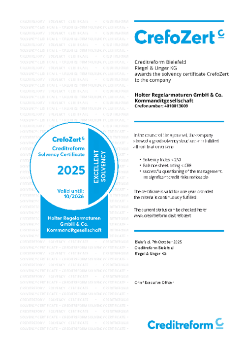 CrefoZert credit rating certificate