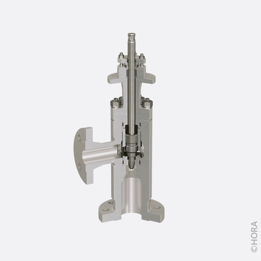 Corner Control Valve with Flanged Connection